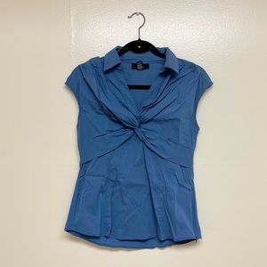 Alfani Blue Collared Blouse